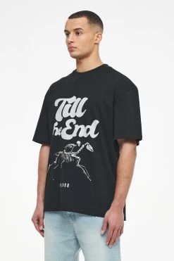 Dinmont Oversized Tee Vintage Washed Black Ink -Pegador® PEGADOR TRUST THE PROCESS ECOMMERCE MALE27571