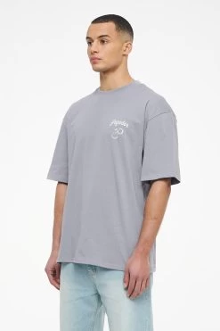 Skena Oversized Tee Vintage Washed Dusk Grey -Pegador® PEGADOR TRUST THE PROCESS ECOMMERCE MALE27658 1