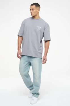 Skena Oversized Tee Vintage Washed Dusk Grey -Pegador® PEGADOR TRUST THE PROCESS ECOMMERCE MALE27666