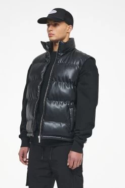 Arid Faux Leather Vest Black Ink -Pegador® PEGADOR TRUST THE PROCESS ECOMMERCE MALE27884