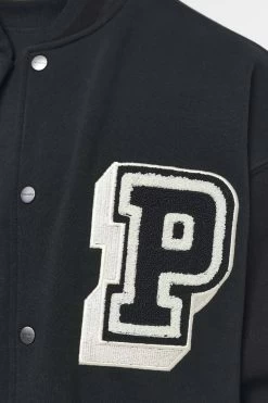 Whitney Varsity Jacket Washed Black Ink Black -Pegador® PEGADOR TRUST THE PROCESS ECOMMERCE MALE28034