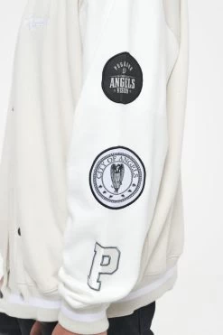 Yardley Varsity Jacket Washed Angels Cream Bright White -Pegador® PEGADOR TRUST THE PROCESS ECOMMERCE MALE28097