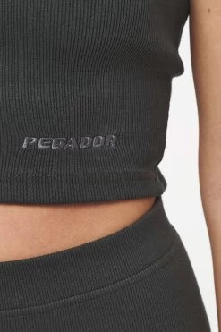 Ayla Crop Top Vintage Washed Iron Grey -Pegador® PEGADOR TRUST THE PROCESS ECOMMERCE MALE30675