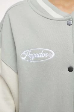 Dale Oversized Varsity Jacket Vintage Washed Quiet Gray Angels Cream -Pegador® PEGADOR TRUST THE PROCESS ECOMMERCE MALE30854