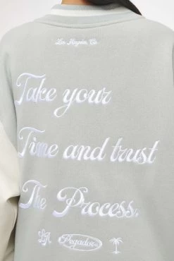 Dale Oversized Varsity Jacket Vintage Washed Quiet Gray Angels Cream -Pegador® PEGADOR TRUST THE PROCESS ECOMMERCE MALE30855