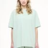 Beverly Logo Oversized Tee Vintage Washed Milky Green Gum
