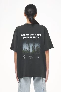 Jay Oversized Tee Vintage Washed Iron Grey