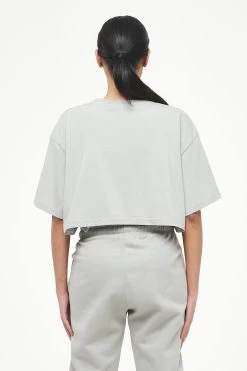 Layla Oversized Cropped Tee Vintage Washed Quiet Gray Gum -Pegador® PEGADOR TRUST THE PROCESS ECOMMERCE MALE31716