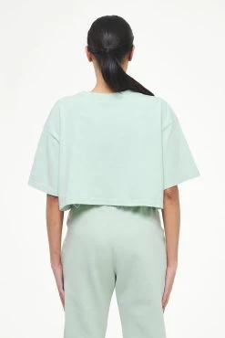 Layla Oversized Cropped Tee Vintage Washed Milky Green Gum -Pegador® PEGADOR TRUST THE PROCESS ECOMMERCE MALE31735 1