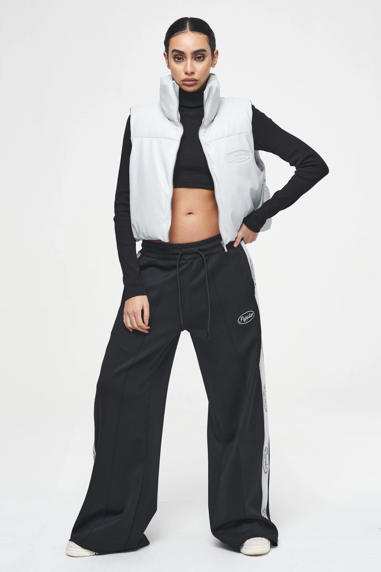 Zito Cropped Faux Leather Vest Quiet Gray 4 Zito Cropped Faux Leather Vest Quiet Gray - Image 2