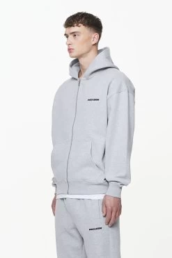 Logo Oversized Sweat Jacket Grey Melange 9 Logo Oversized Sweat Jacket Grey Melange -Pegador® PGDR BUILD TO LAST E COMMERCE MENS6849