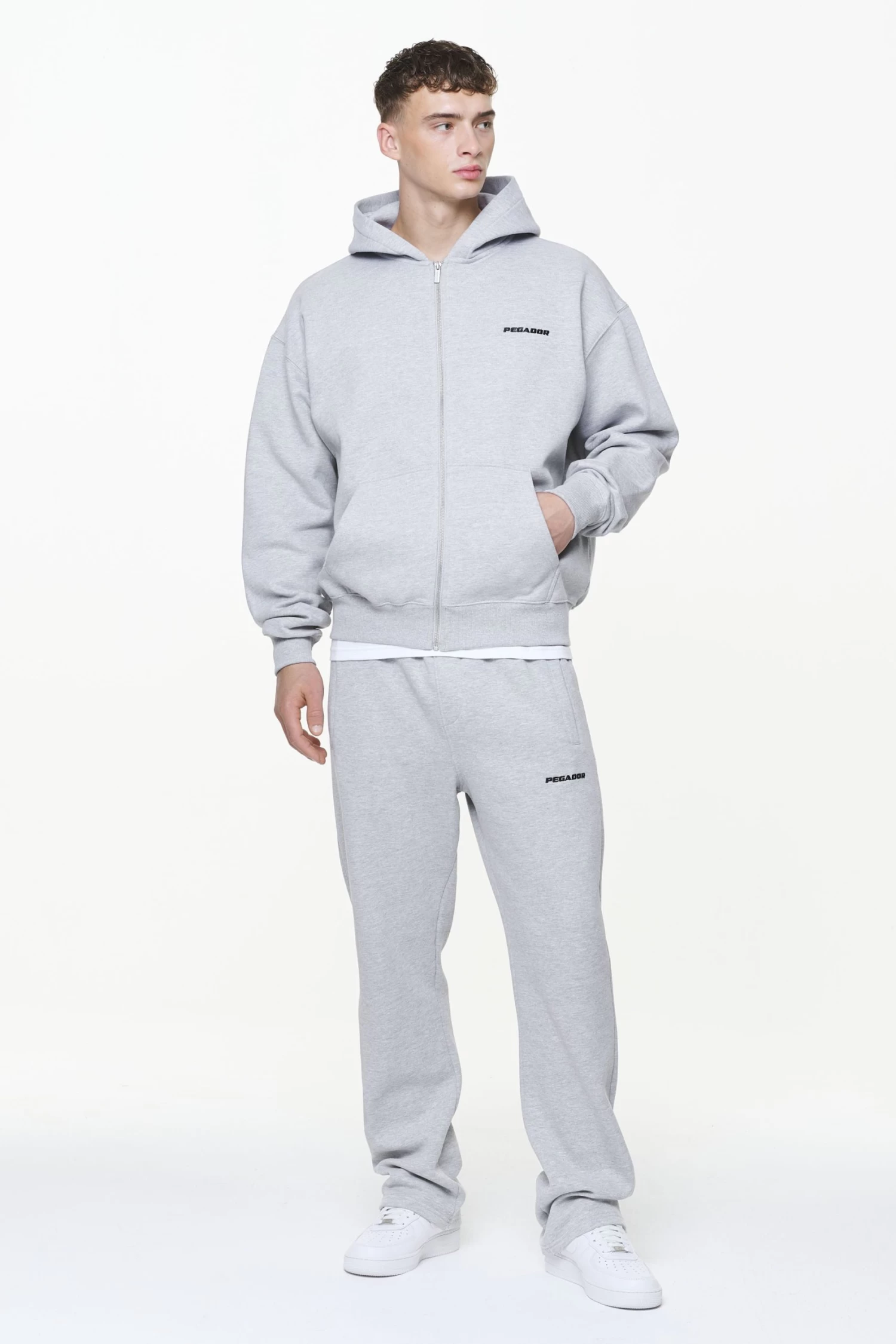 Logo Oversized Sweat Jacket Grey Melange 4 Logo Oversized Sweat Jacket Grey Melange - Image 2