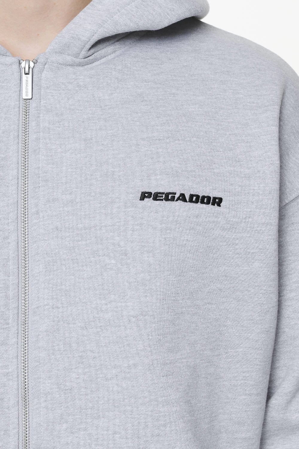 Logo Oversized Sweat Jacket Grey Melange 7 Logo Oversized Sweat Jacket Grey Melange - Image 5