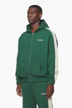 Aytoun Raglan Sweat Jacket Vintage Washed British Green