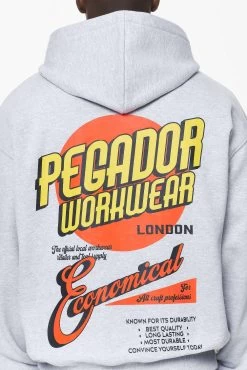 Docks Oversized Hoodie Grey Melange -Pegador® PGDR BUILD TO LAST E COMMERCE MENS7199