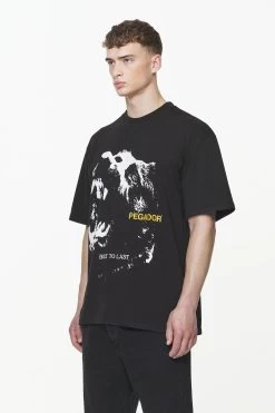 Nether Oversized Tee Vintage Washed Onyx Black -Pegador® PGDR BUILD TO LAST E COMMERCE MENS7280