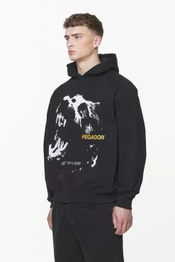 Nether Raglan Hoodie Vintage Washed Onyx Black -Pegador® PGDR BUILD TO LAST E COMMERCE MENS7307