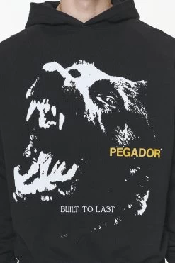 Nether Raglan Hoodie Vintage Washed Onyx Black -Pegador® PGDR BUILD TO LAST E COMMERCE MENS7314