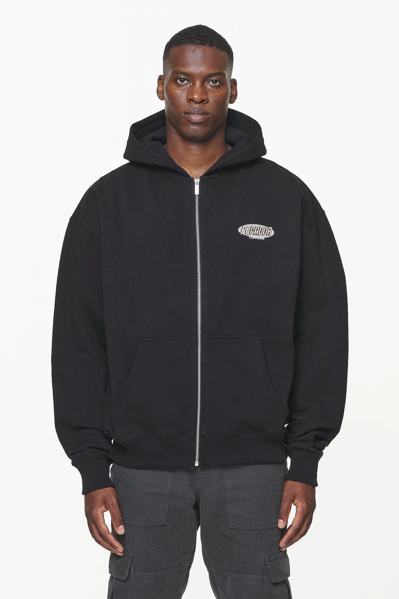 County Oversized Sweat Jacket Vintage Washed Onyx Black 5 County Oversized Sweat Jacket Vintage Washed Onyx Black - Image 3