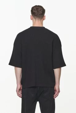 Quat Waffle Boxy Tee Vintage Washed Onyx Black -Pegador® PGDR BUILD TO LAST E COMMERCE MENS7392