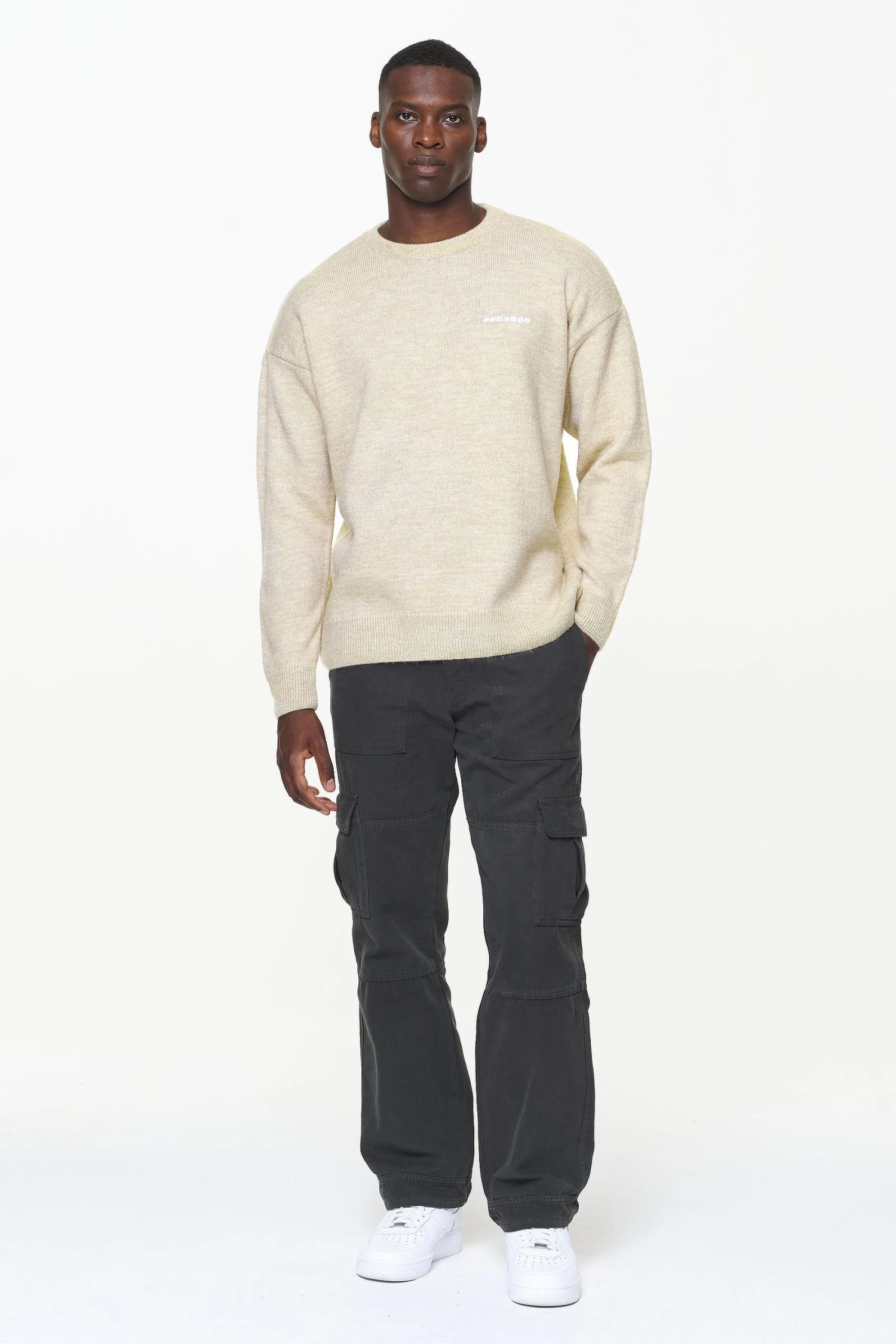 Logo Shaggy Knit Sweater Kingdom Beige 4 Logo Shaggy Knit Sweater Kingdom Beige - Image 2