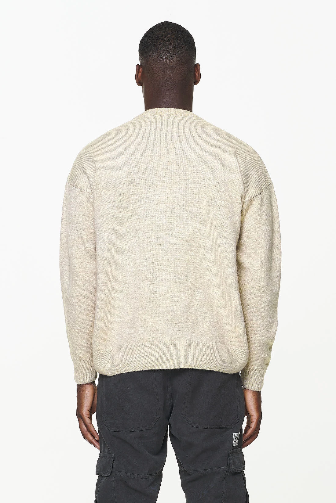 Logo Shaggy Knit Sweater Kingdom Beige 6 Logo Shaggy Knit Sweater Kingdom Beige - Image 4