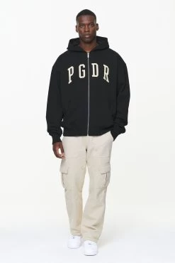 Layton Oversized Sweat Jacket Vintage Washed Onyx Black -Pegador® PGDR BUILD TO LAST E COMMERCE MENS7473