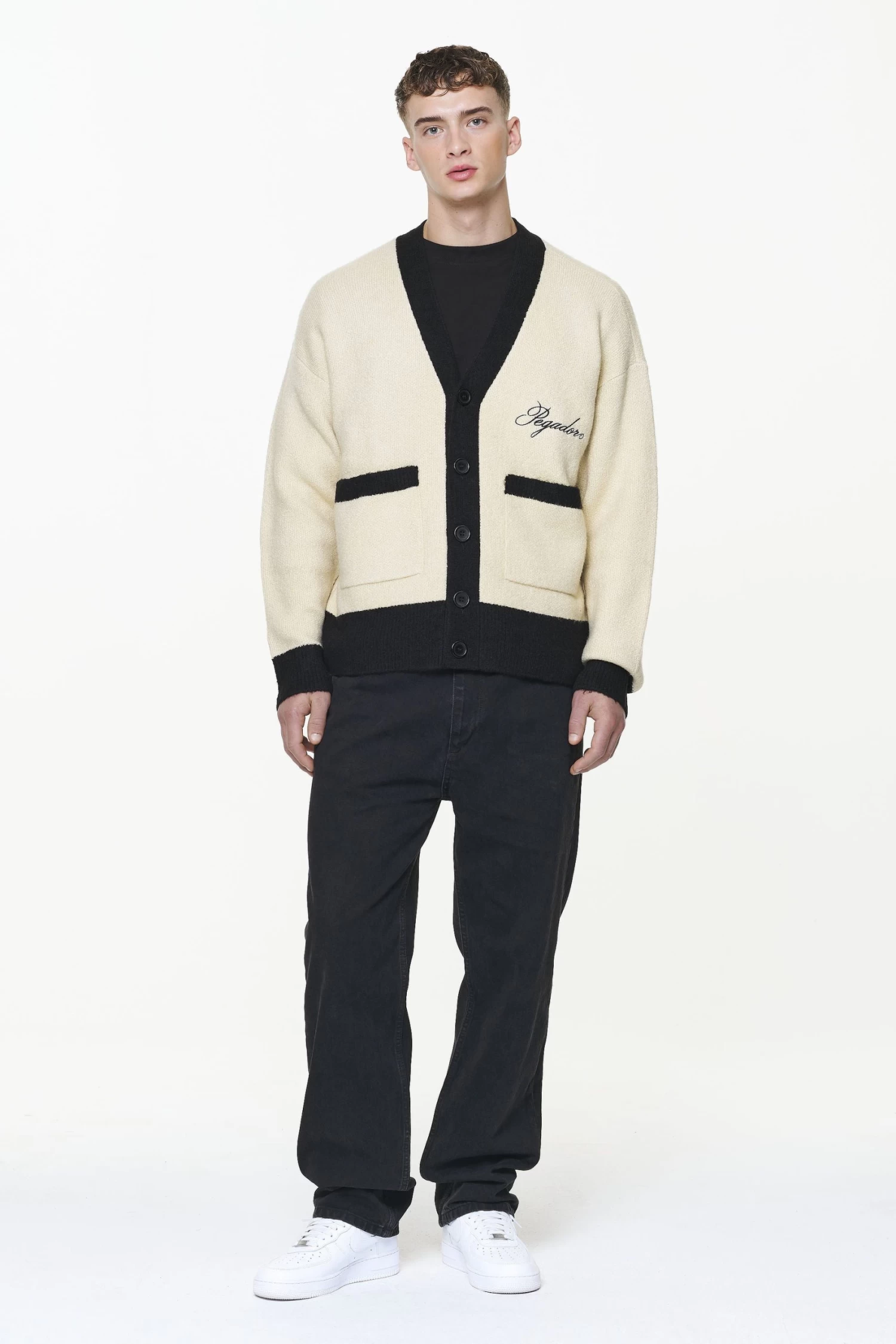 Unio Knit Cardigan Onyx Black Kingdom Beige 4 Unio Knit Cardigan Onyx Black Kingdom Beige - Image 2