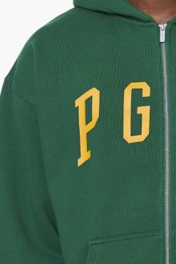 Layton Oversized Sweat Jacket Vintage Washed British Green -Pegador® PGDR BUILD TO LAST E COMMERCE MENS7648 1