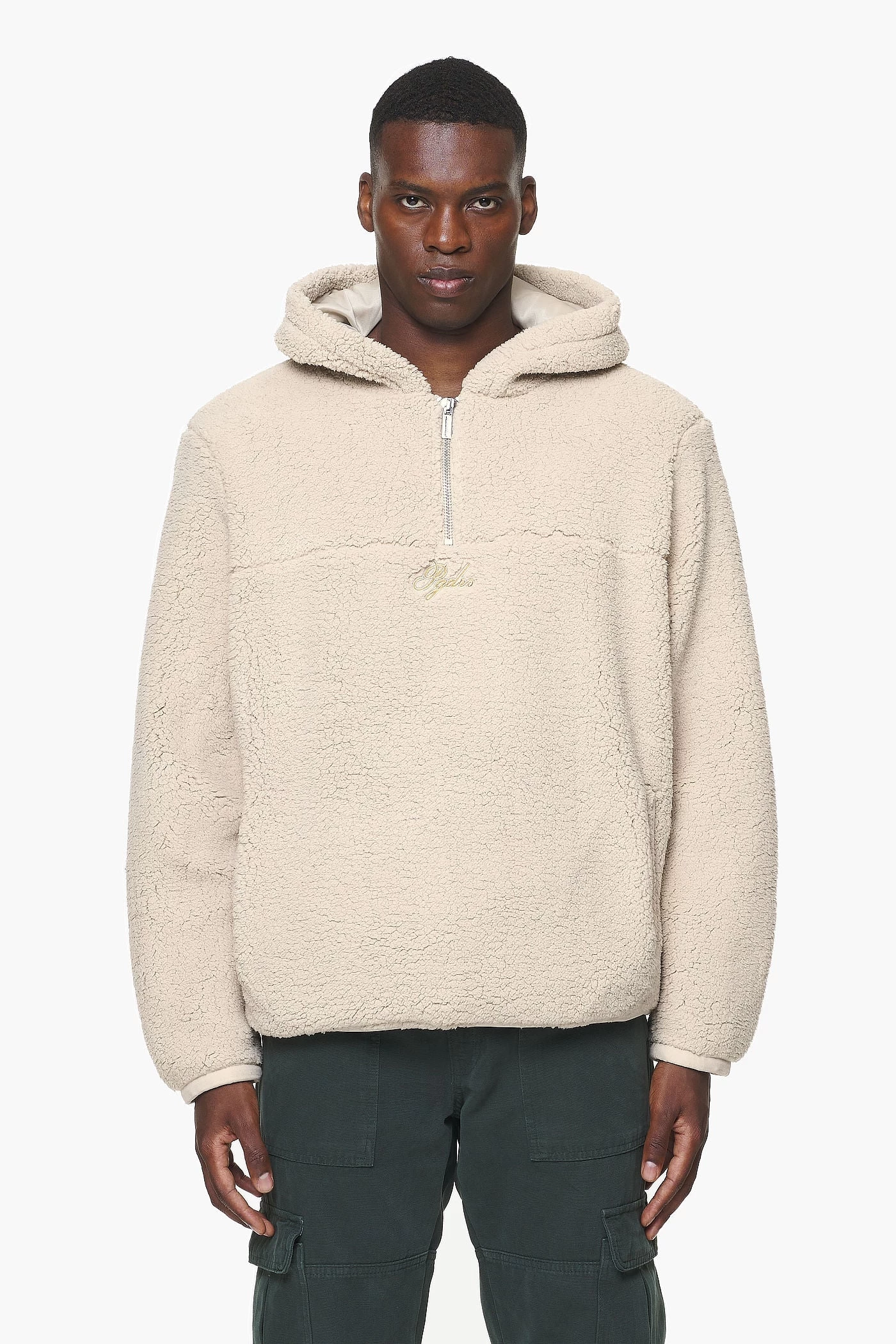 Clare Teddy Half Zip Hoodie Kingdom Beige 3 Clare Teddy Half Zip Hoodie Kingdom Beige