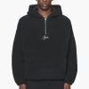 Clare Teddy Half Zip Hoodie Onyx Black -Pegador® PGDR BUILD TO LAST E COMMERCE MENS8596