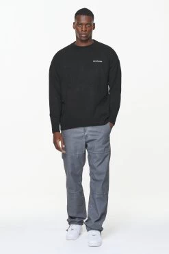 Logo Shaggy Knit Sweater Onyx Black -Pegador® PGDR BUILD TO LAST E COMMERCE MENS8668