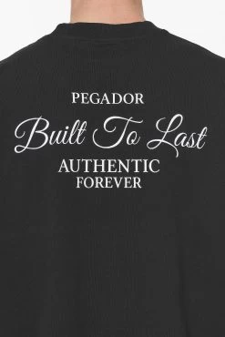 Tavery Oversized Tee Vintage Washed Onyx Black -Pegador® PGDR BUILD TO LAST E COMMERCE MENS9306