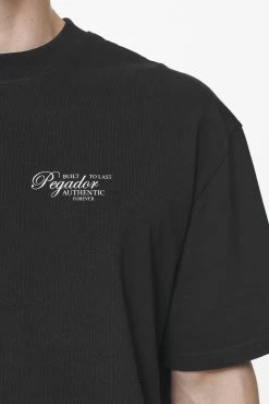 Tavery Oversized Tee Vintage Washed Onyx Black -Pegador® PGDR BUILD TO LAST E COMMERCE MENS9307