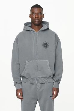 Orsett Oversized Sweat Jacket Vintage Grey -Pegador® PGDR BUILD TO LAST E COMMERCE MENS 211000
