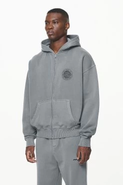 Orsett Oversized Sweat Jacket Vintage Grey -Pegador® PGDR BUILD TO LAST E COMMERCE MENS 211009