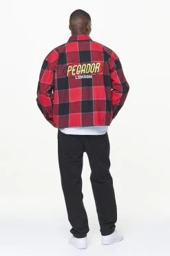 Eastfield Flannel Shirt Washed Royal Red Onyx Black -Pegador® PGDR BUILD TO LAST E COMMERCE MENS 211196