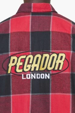 Eastfield Flannel Shirt Washed Royal Red Onyx Black -Pegador® PGDR BUILD TO LAST E COMMERCE MENS 211198