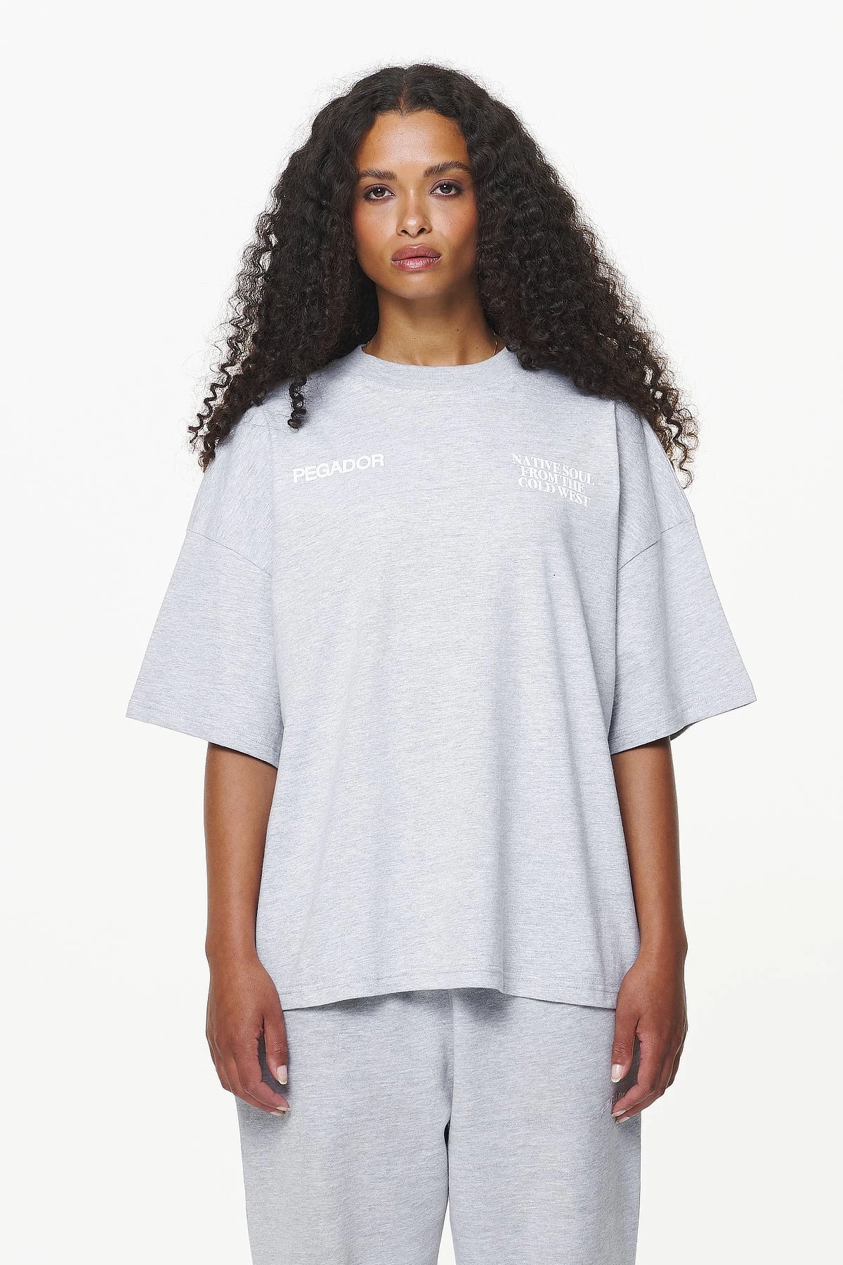 Cadogan Heavy Oversized Tee Grey Melange 5 Cadogan Heavy Oversized Tee Grey Melange - Image 3