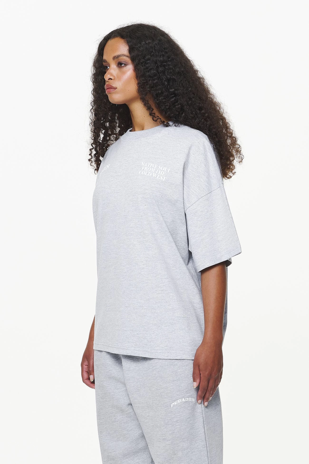 Cadogan Heavy Oversized Tee Grey Melange 6 Cadogan Heavy Oversized Tee Grey Melange - Image 4