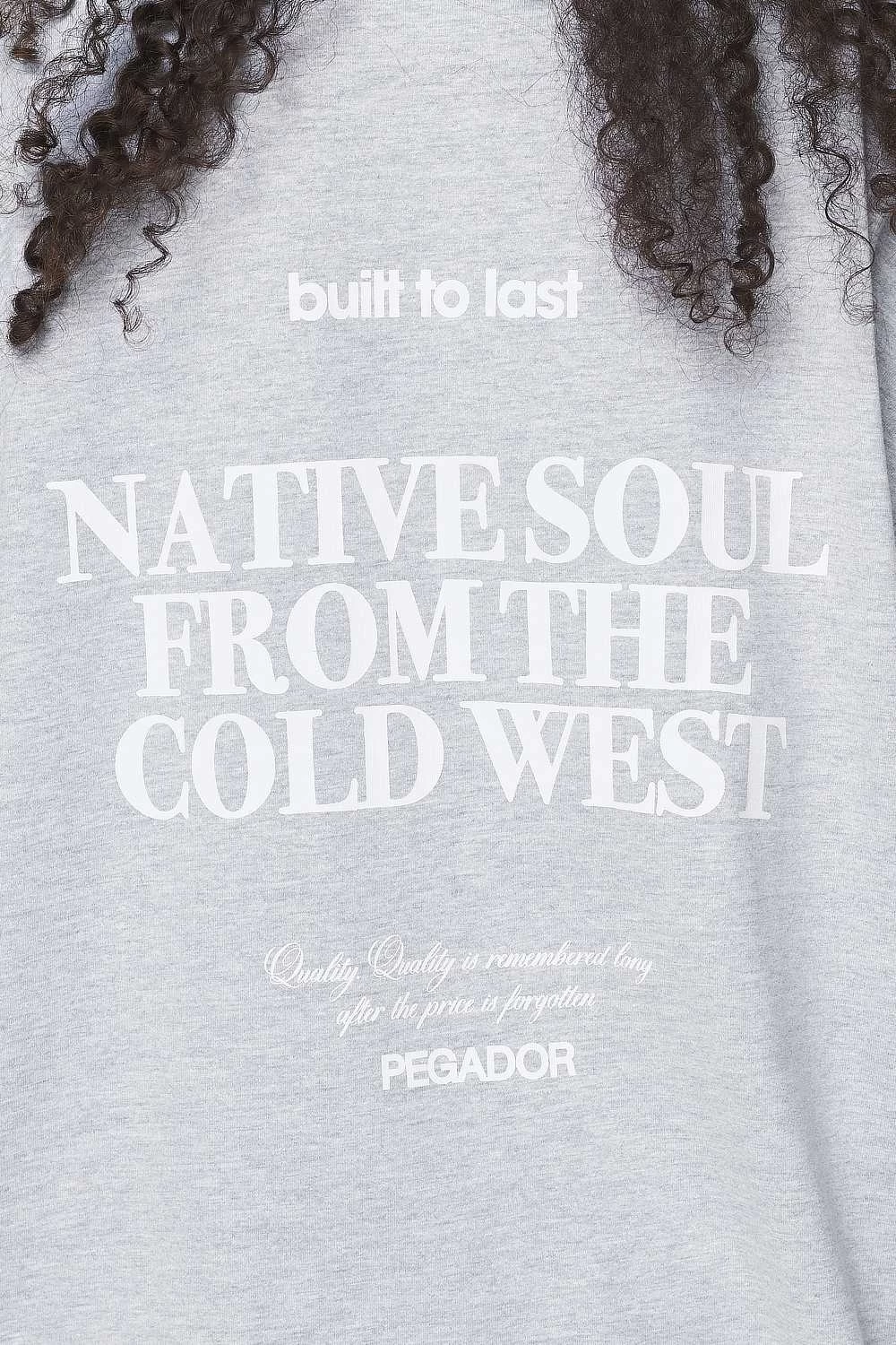 Cadogan Heavy Oversized Tee Grey Melange 8 Cadogan Heavy Oversized Tee Grey Melange - Image 6