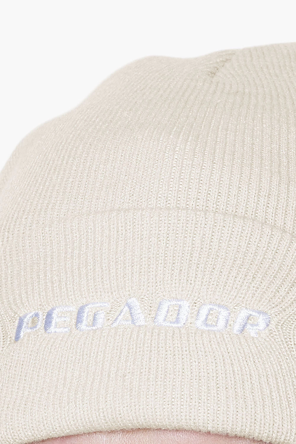 Logo Beanie Kingdom Beige White 6 Logo Beanie Kingdom Beige White - Image 4