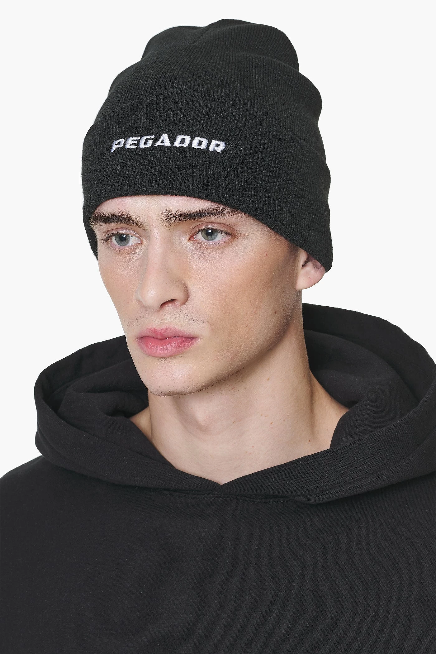 Logo Beanie Black White 3 Logo Beanie Black White