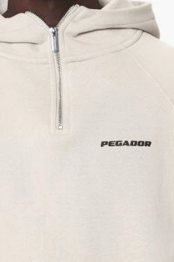 Logo Oversized Halfzip Hoodie Washed Dust Cream Gum 11 Logo Oversized Halfzip Hoodie Washed Dust Cream Gum -Pegador® PGDR DND E COMMERCE MENS DAY 158790 2