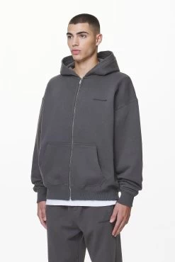 Logo Oversized Sweat Jacket Washed Volcano Grey Gum -Pegador® PGDR DND E COMMERCE MENS DAY 158877