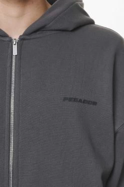 Logo Oversized Sweat Jacket Washed Volcano Grey Gum -Pegador® PGDR DND E COMMERCE MENS DAY 158888