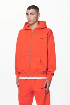 Logo Oversized Sweat Jacket Washed Signal Red Gum -Pegador® PGDR DND E COMMERCE MENS DAY 158948