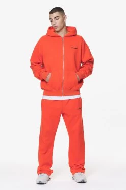 Logo Oversized Sweat Jacket Washed Signal Red Gum -Pegador® PGDR DND E COMMERCE MENS DAY 158952