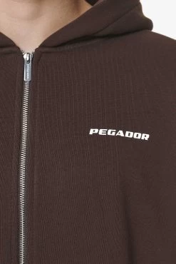 Logo Oversized Sweat Jacket Washed Oak Brown Gum -Pegador® PGDR DND E COMMERCE MENS DAY 159110