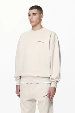 Logo Oversized Sweater Washed Dust Cream Gum -Pegador® PGDR DND E COMMERCE MENS DAY 159260